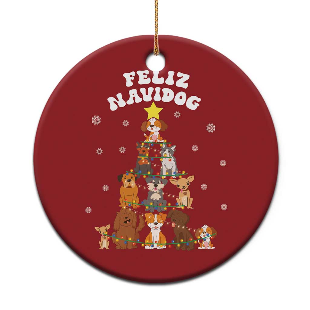 Feliz Navidog Dog Funny Xmas Christmas Ornament TS09 Print Your Wear