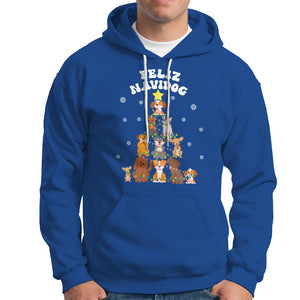 Feliz Navidog Dog Christmas Tree Hoodie TS09 Royal Blue Printyourwear