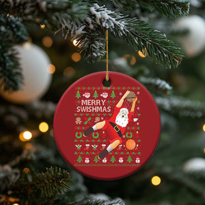 Xmas Basketball Christmas Ornament Merry Swishmas Santa Baseketball Player TS09 Print Your Wear