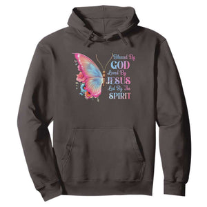 Christian Hoodie Blessed By God Loved By Jesus Led By The Spirit TS09 Dark Chocolate Print Your Wear