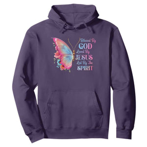 Christian Hoodie Blessed By God Loved By Jesus Led By The Spirit TS09 Purple Print Your Wear