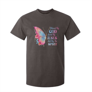 Christian T Shirt For Kid Blessed By God Loved By Jesus Led By The Spirit TS09 Dark Chocolate Print Your Wear