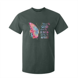 Christian T Shirt For Kid Blessed By God Loved By Jesus Led By The Spirit TS09 Dark Forest Green Print Your Wear