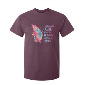 Christian T Shirt For Kid Blessed By God Loved By Jesus Led By The Spirit TS09 Maroon Print Your Wear