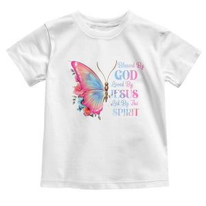 Christian Toddler T Shirt Blessed By God Loved By Jesus Led By The Spirit TS09 White Print Your Wear