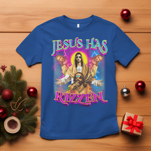 Jesus Has Rizzen Christian Funny Cool Meme T Shirt TS09 Royal Blue Printyourwear