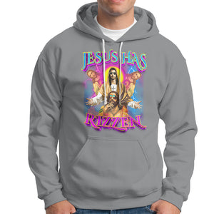 Jesus Has Rizzen Christian Funny Cool Meme Hoodie TS09 Sport Gray Printyourwear