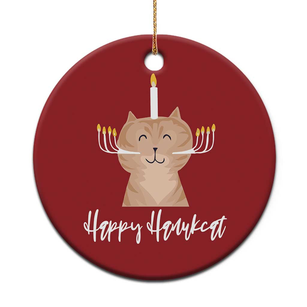 Hanukkah Cat Christmas Ornament Cat Menorah Cute Jewish Kitten Chanukah Hanukkat TS09 Print Your Wear