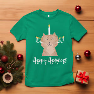 Cat Menorah Cute Jewish Kitten Hanukkah Chanukah Candle T Shirt TS09 Irish Green Printyourwear