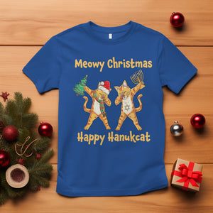 Happy Hanukcat Meowy Christmas Cat Lover Hanukkah T Shirt TS09 Royal Blue Printyourwear