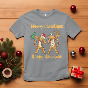 Happy Hanukcat Meowy Christmas Cat Lover Hanukkah T Shirt TS09 Sport Gray Printyourwear