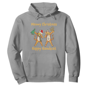 Happy Hanukcat Meowy Christmas Cat Lover Hanukkah Hoodie TS09 Sport Gray Printyourwear