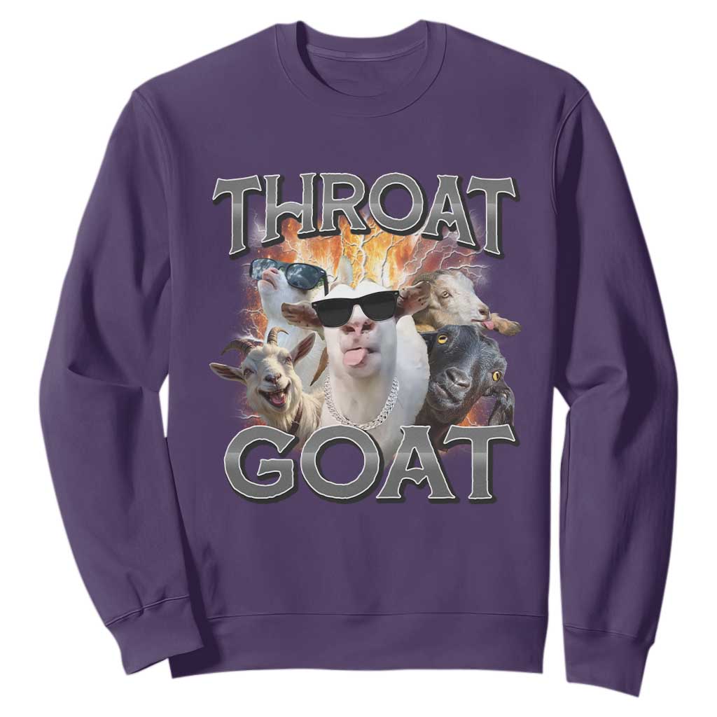 Throat Goat Funny Offensive Adult Humor Bootleg Sweatshirt TS09 Purple Print Your Wear