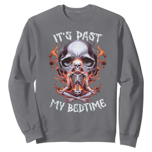 Funny Skeleton Meme Sweatshirt It's Past My Bedtime TS09 Charcoal Print Your Wear