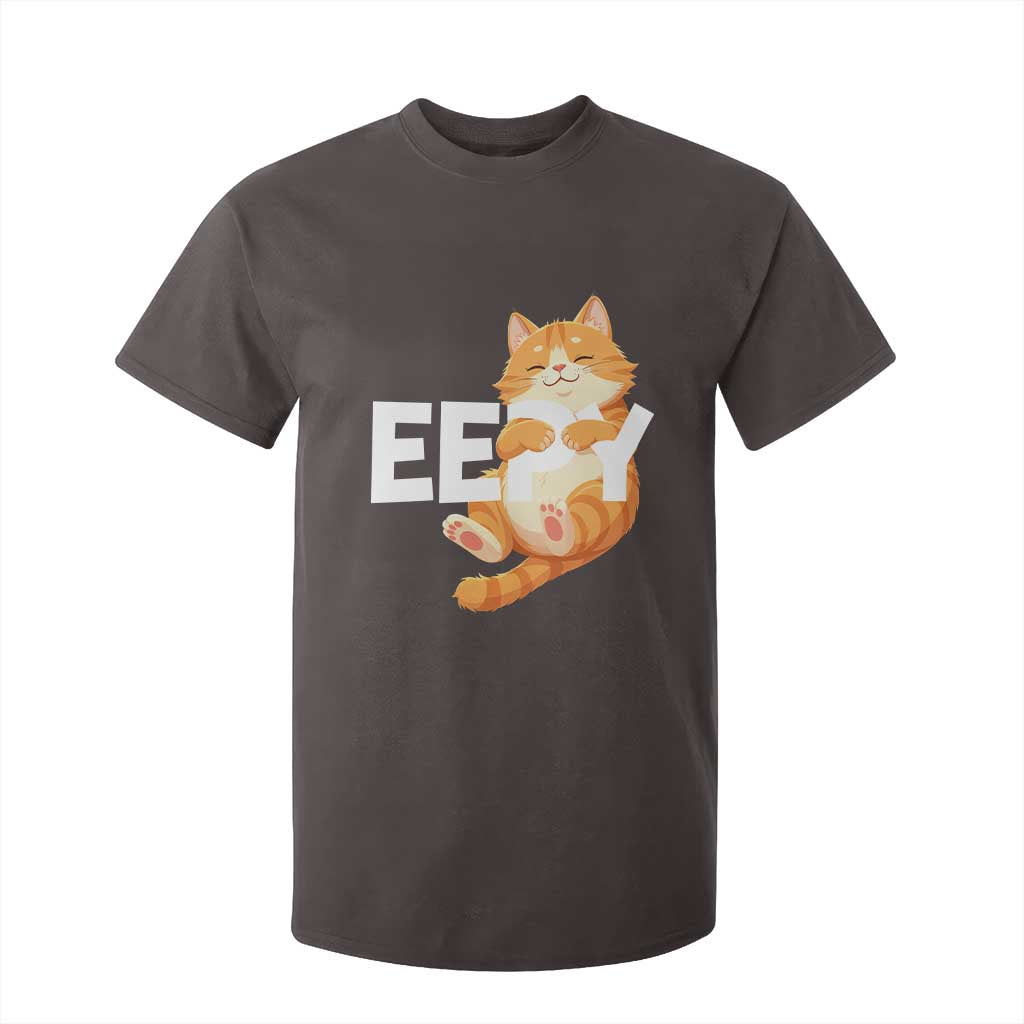 Funny Cat Meme T Shirt For Kid Eepy Cat Silly Sleepy Cat TS09 Dark Chocolate Print Your Wear