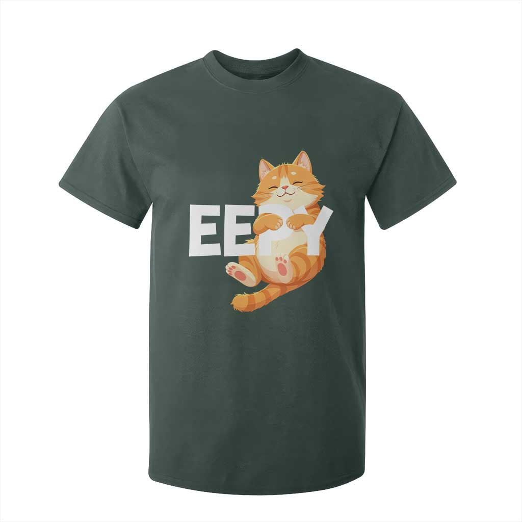 Funny Cat Meme T Shirt For Kid Eepy Cat Silly Sleepy Cat TS09 Dark Forest Green Print Your Wear