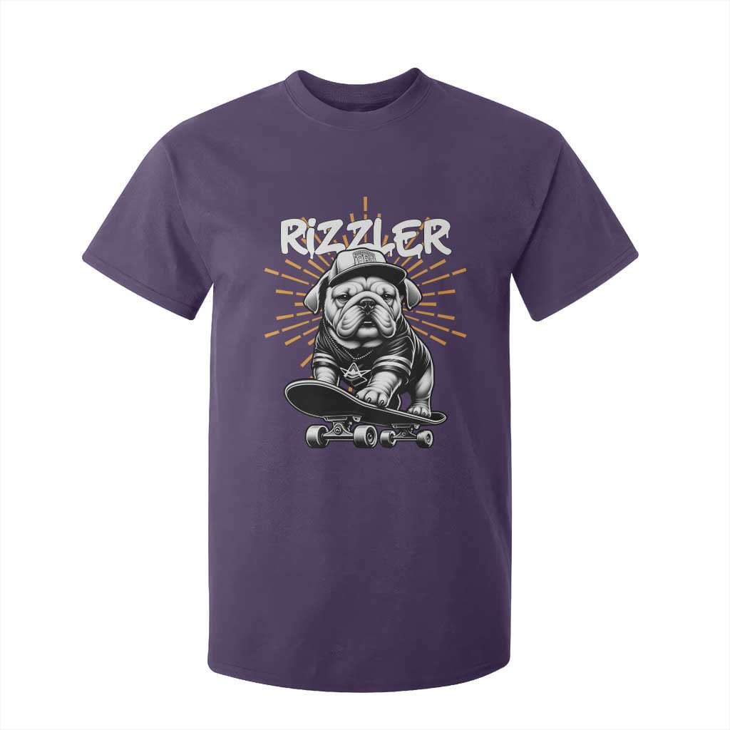 Funny Meme Rizzler Dog T Shirt For Kid TS09 Purple Print Your Wear