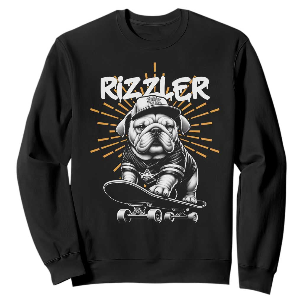 Funny Meme Rizzler Dog Sweatshirt TS09 Black Print Your Wear