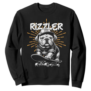 Funny Meme Rizzler Dog Sweatshirt TS09 Black Print Your Wear