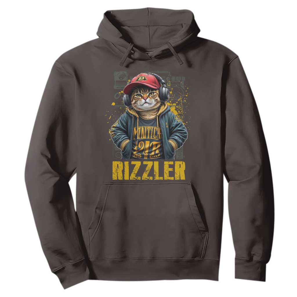Funny Meme Rizzler Cat Hoodie TS09 Dark Chocolate Print Your Wear