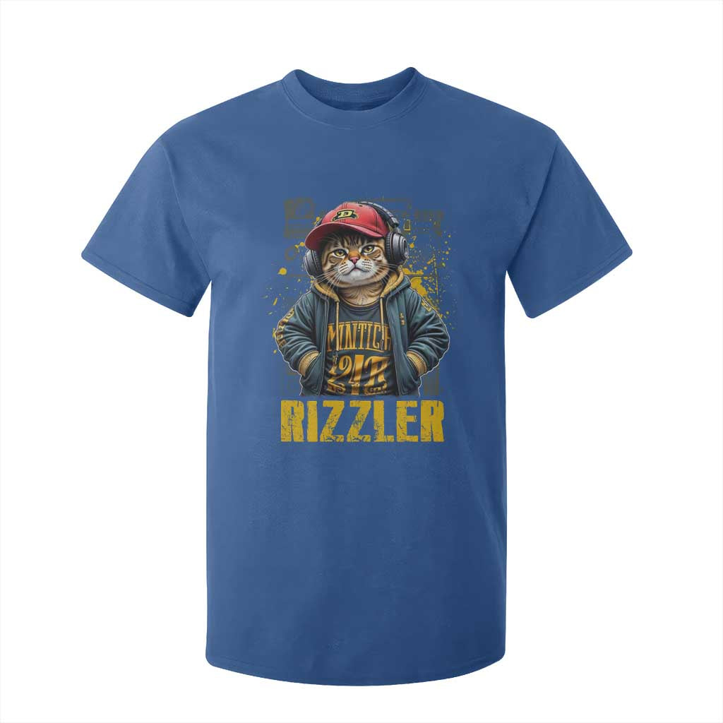 Funny Meme Rizzler Cat T Shirt For Kid TS09 Royal Blue Print Your Wear