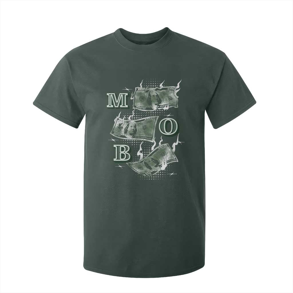 MOB Money Over Everything T Shirt For Kid TS09 Dark Forest Green Print Your Wear