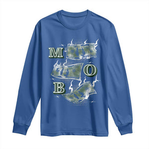 MOB Money Over Everything Long Sleeve Shirt TS09 Royal Blue Print Your Wear