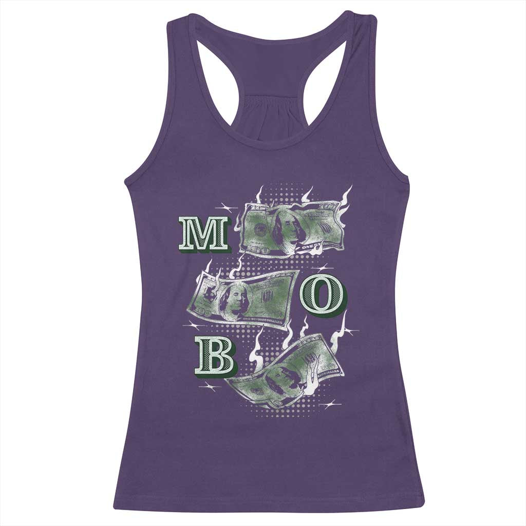MOB Money Over Everything Racerback Tank Top TS09 Purple Print Your Wear