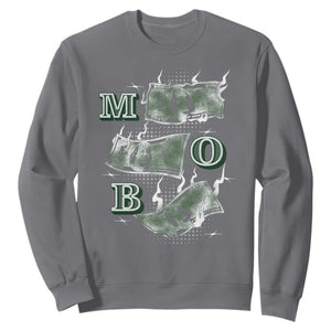 MOB Money Over Everything Sweatshirt TS09 Charcoal Print Your Wear