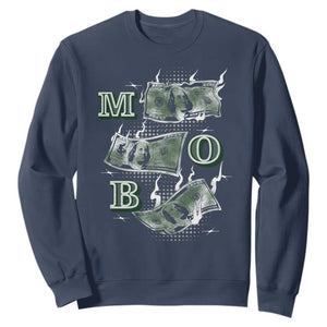 MOB Money Over Everything Sweatshirt TS09 Navy Print Your Wear