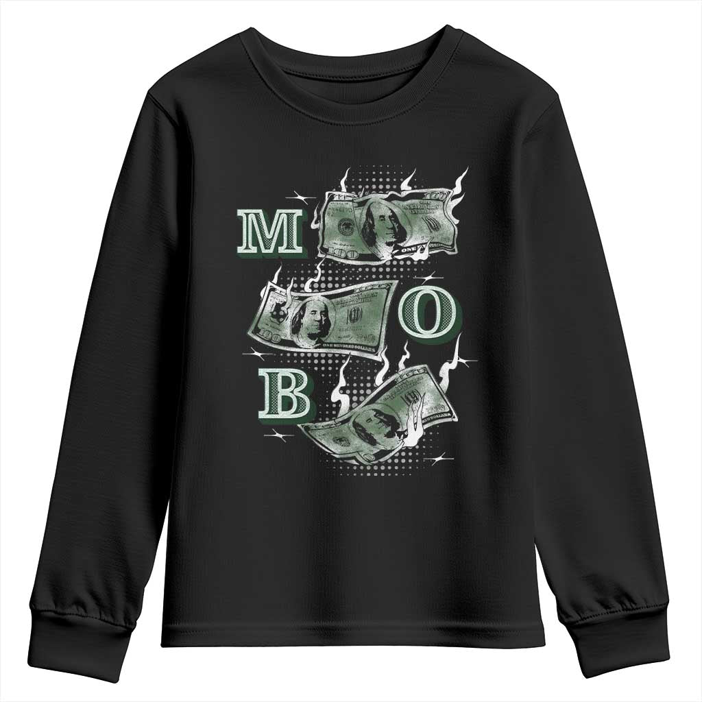 MOB Money Over Everything Youth Sweatshirt TS09 Black Print Your Wear
