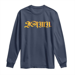 Hip Hop DAMN Long Sleeve Shirt TS09 Navy Print Your Wear