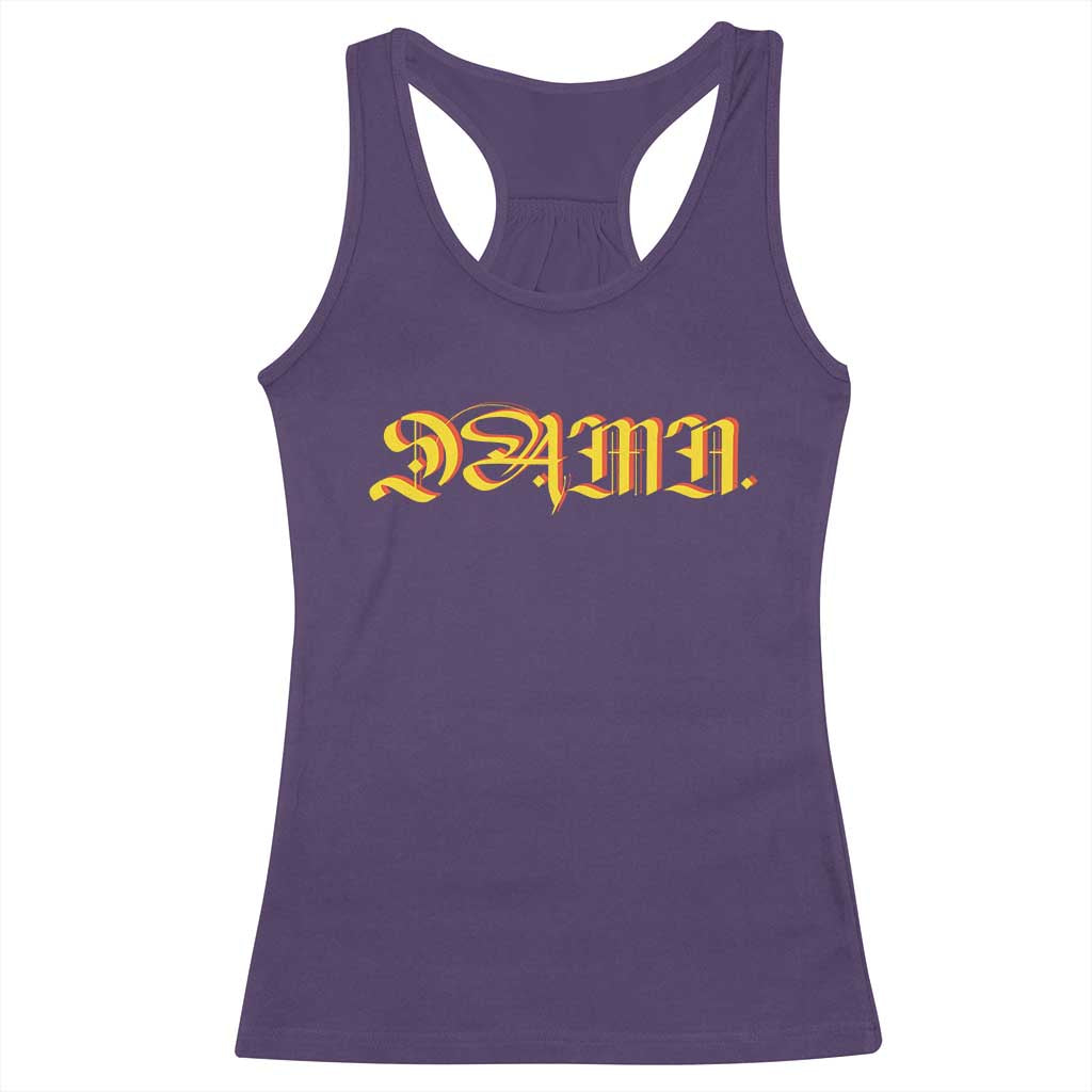 Hip Hop DAMN Racerback Tank Top TS09 Purple Print Your Wear