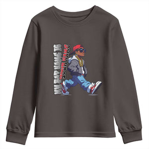 Personalized Hip Hop Rapper Youth Sweatshirt Custom Name My Rap Name Is TS09 Dark Chocolate Print Your Wear