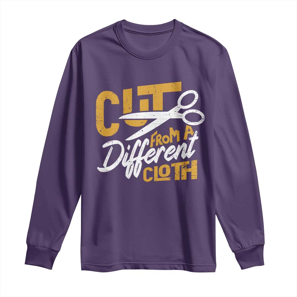 Hip Hop Long Sleeve Shirt Cut From A Different Cloth TS09 Purple Print Your Wear