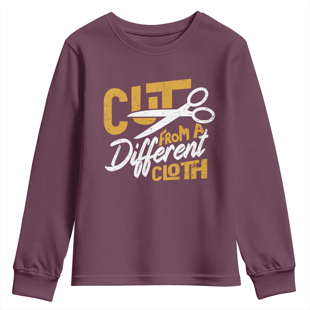 Hip Hop Youth Sweatshirt Cut From A Different Cloth TS09 Maroon Print Your Wear
