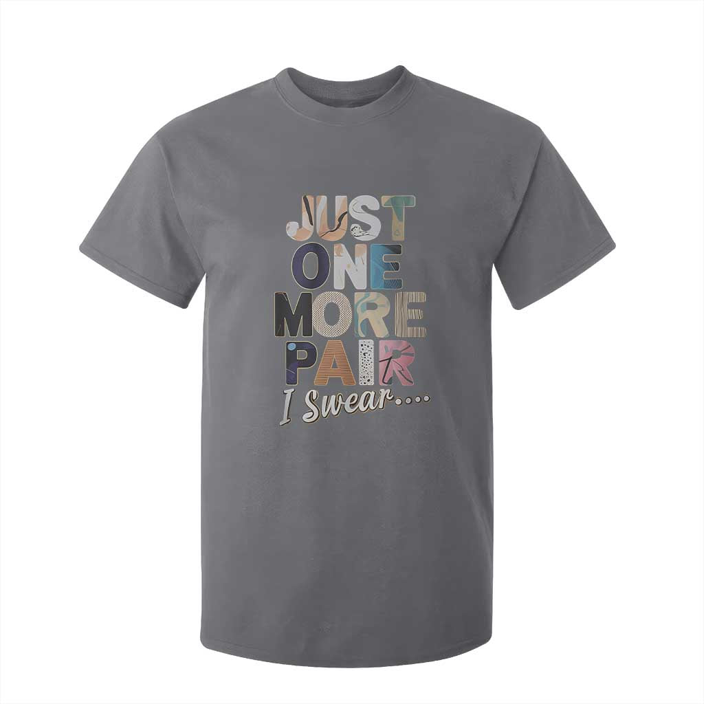 Sneaker Lover T Shirt For Kid Just One More Pair I Swear TS09 Charcoal Print Your Wear