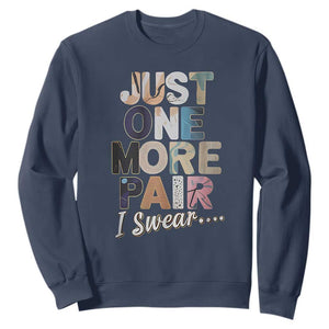 Sneaker Lover Sweatshirt Just One More Pair I Swear TS09 Navy Print Your Wear