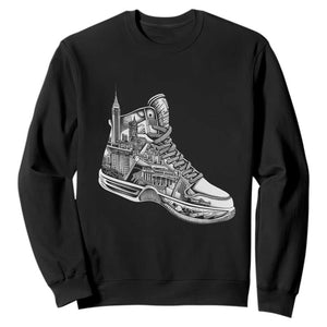 Sneaker Lover Sweatshirt Graphic New York Travel SNKR TS09 Black Print Your Wear