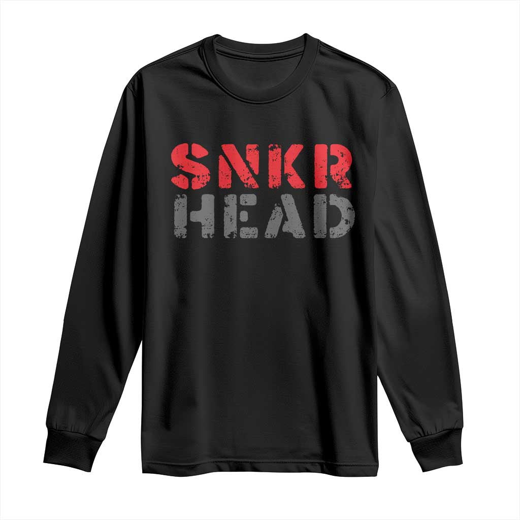 Sneaker Lover Long Sleeve Shirt SNKR Head TS09 Black Print Your Wear