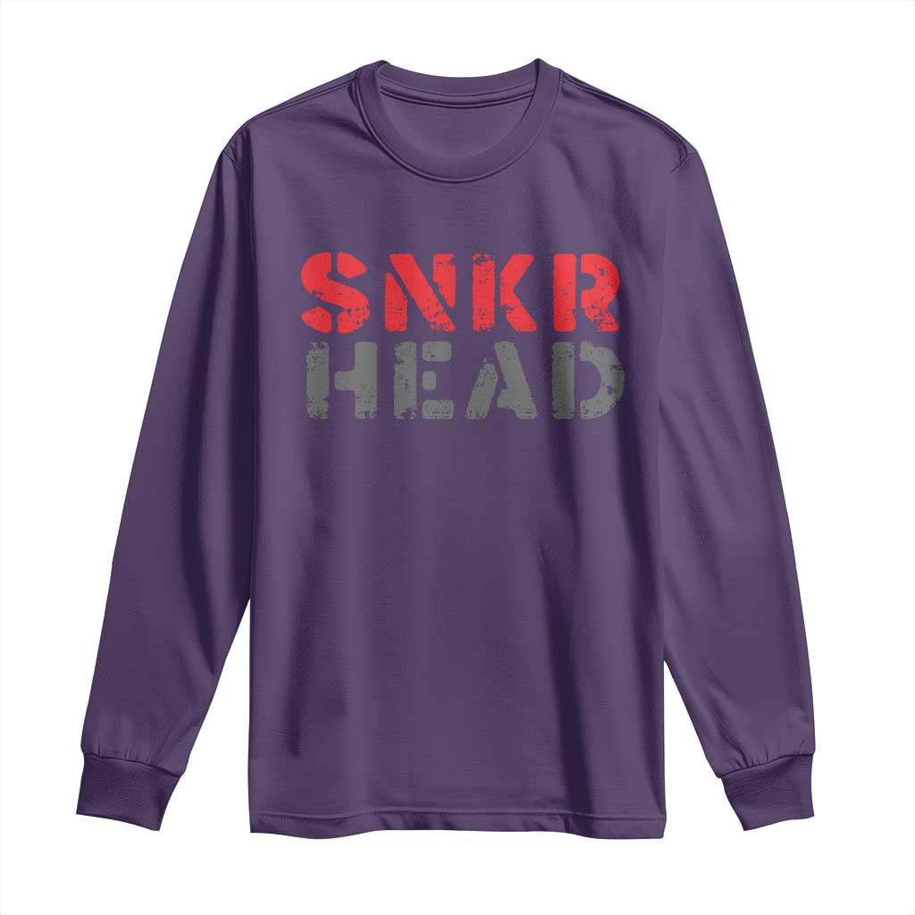 Sneaker Lover Long Sleeve Shirt SNKR Head TS09 Purple Print Your Wear