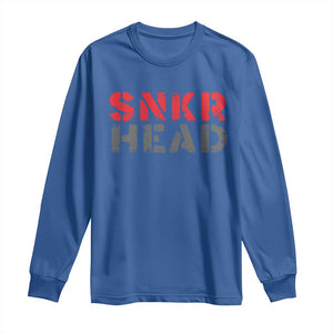 Sneaker Lover Long Sleeve Shirt SNKR Head TS09 Royal Blue Print Your Wear