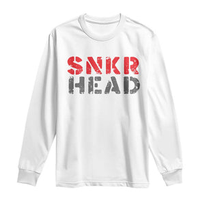 Sneaker Lover Long Sleeve Shirt SNKR Head TS09 White Print Your Wear