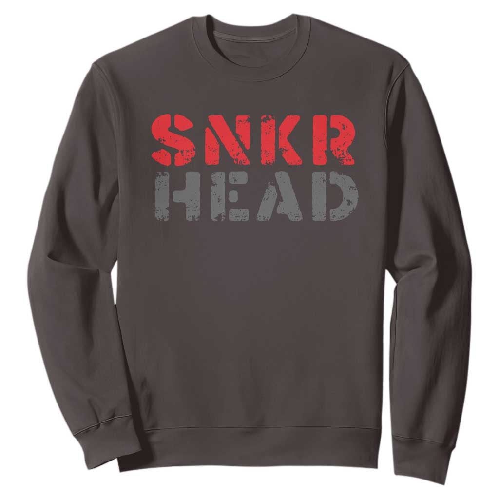 Sneaker Lover Sweatshirt SNKR Head TS09 Dark Chocolate Print Your Wear