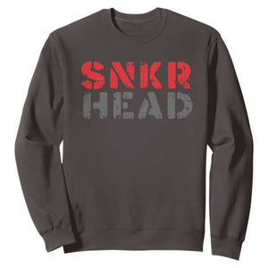 Sneaker Lover Sweatshirt SNKR Head TS09 Dark Chocolate Print Your Wear