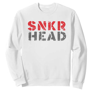 Sneaker Lover Sweatshirt SNKR Head TS09 White Print Your Wear