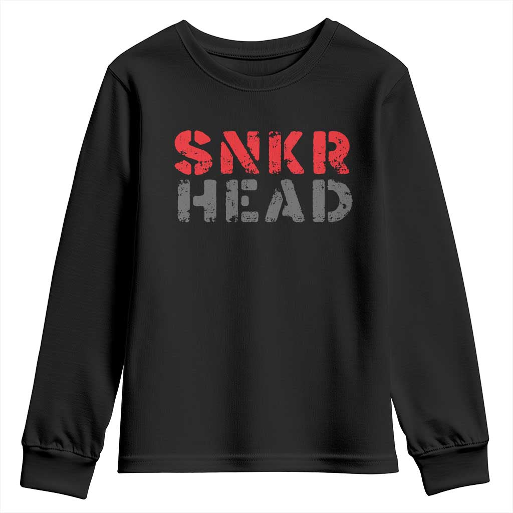 Sneaker Lover Youth Sweatshirt SNKR Head TS09 Black Print Your Wear