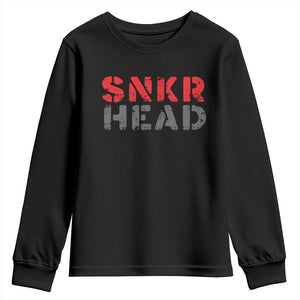 Sneaker Lover Youth Sweatshirt SNKR Head TS09 Black Print Your Wear