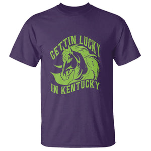 Horse Racing T Shirt Getting Lucky In Kentucky TS09 Purple Print Your Wear