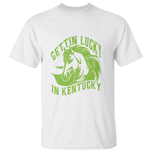 Horse Racing T Shirt Getting Lucky In Kentucky TS09 White Print Your Wear